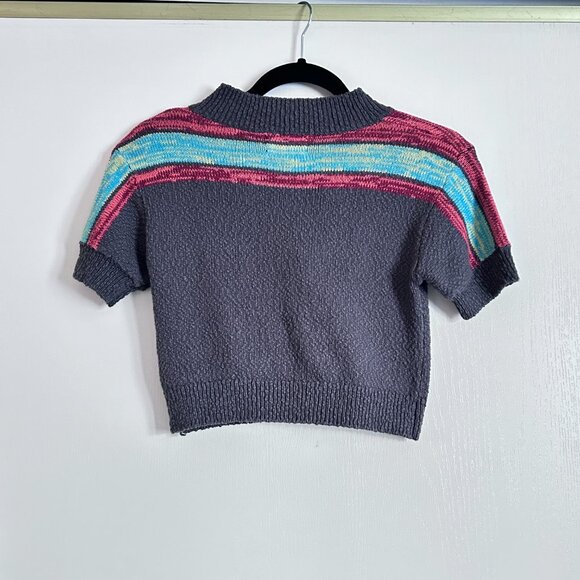 Urban Outfitters Far Out Half-Zip Cropped Jumper - Picture 5 of 7